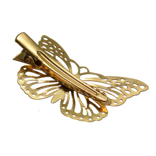 Golden Butterfly Hair Clips