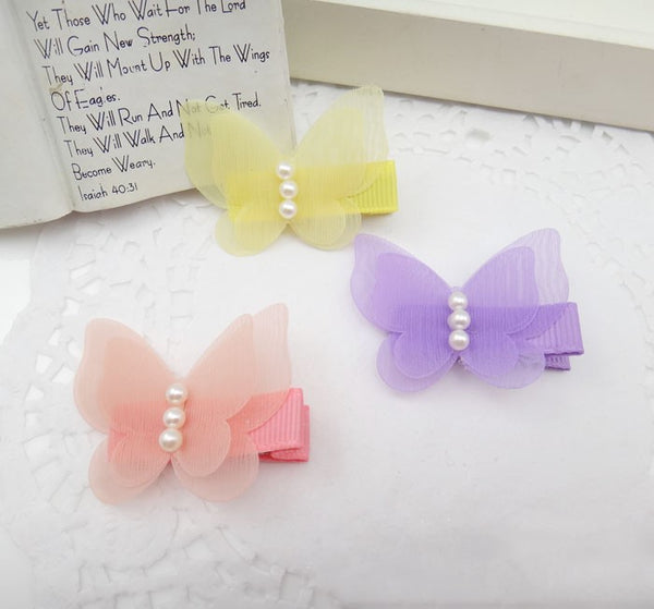 Cute Lace Butterfly Clips
