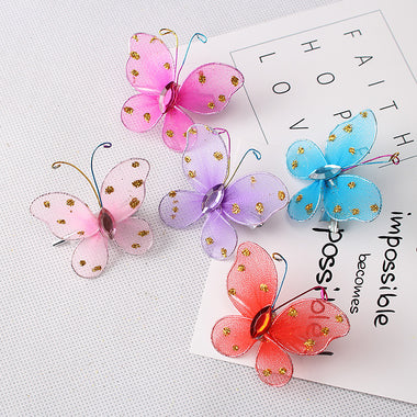 Sweet Glitter Butterfly Hairpins