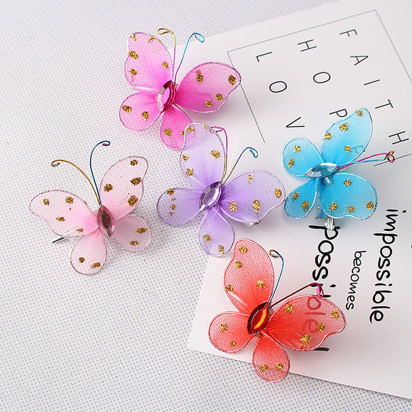 Sweet Glitter Butterfly Hairpins