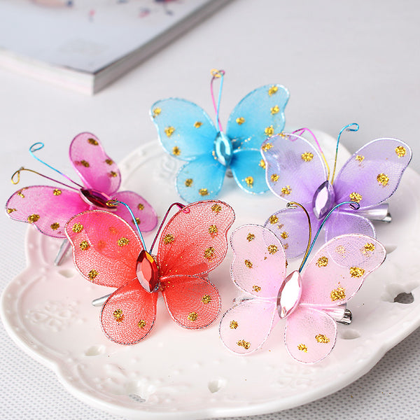 Sweet Glitter Butterfly Hairpins