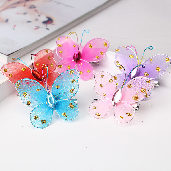 Sweet Glitter Butterfly Hairpins