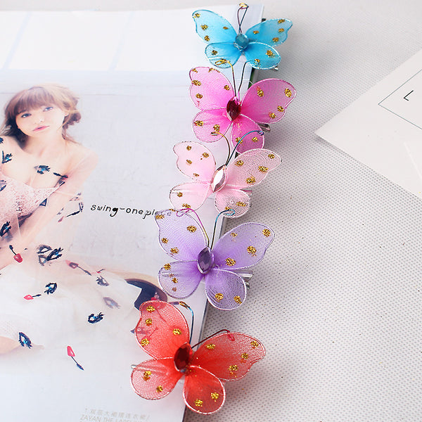 Sweet Glitter Butterfly Hairpins