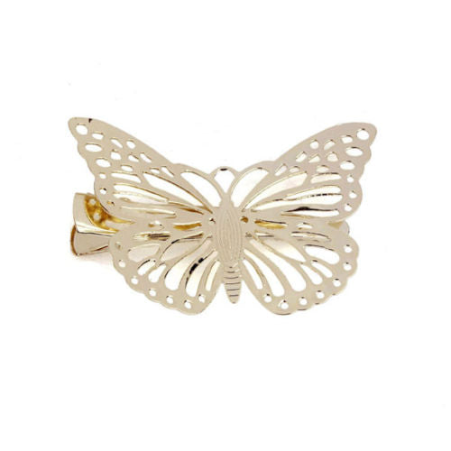 Golden Butterfly Hair Clips