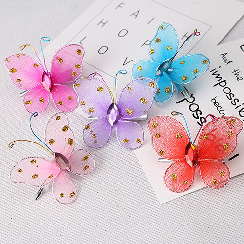 Sweet Glitter Butterfly Hairpins